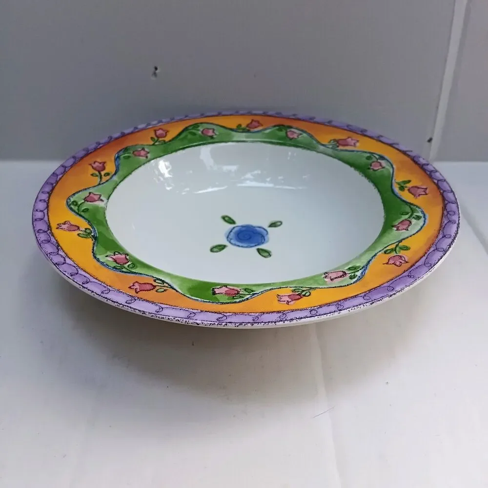 Vtg Sango The Sweet Shoppe Rimmed Soup Bowl-Key Lime Pie-3024-Sue Zipkin-8 7/8
